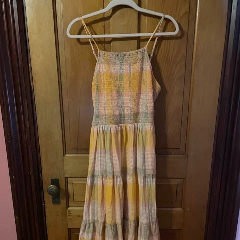 Midi Cotton Sundress with Cutout
